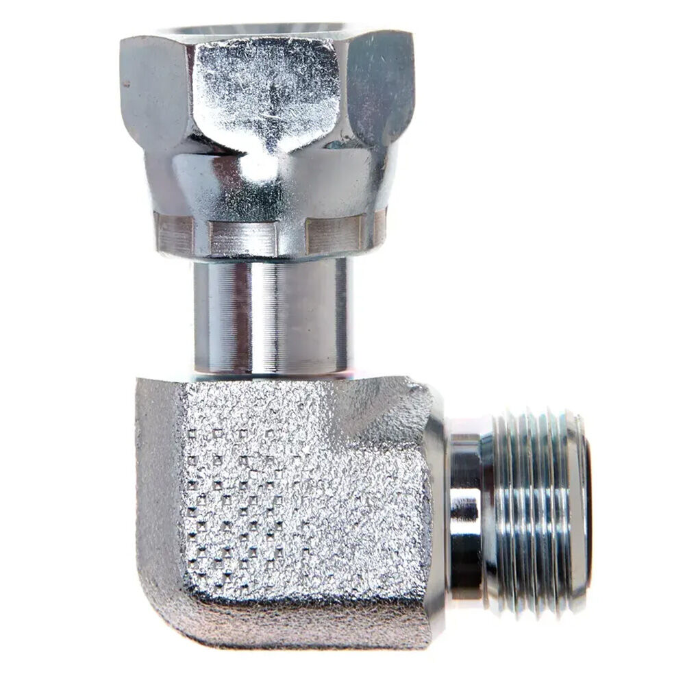image of 3/8 in Male Boss x 3/8 in Female Flat Face Swivel 90