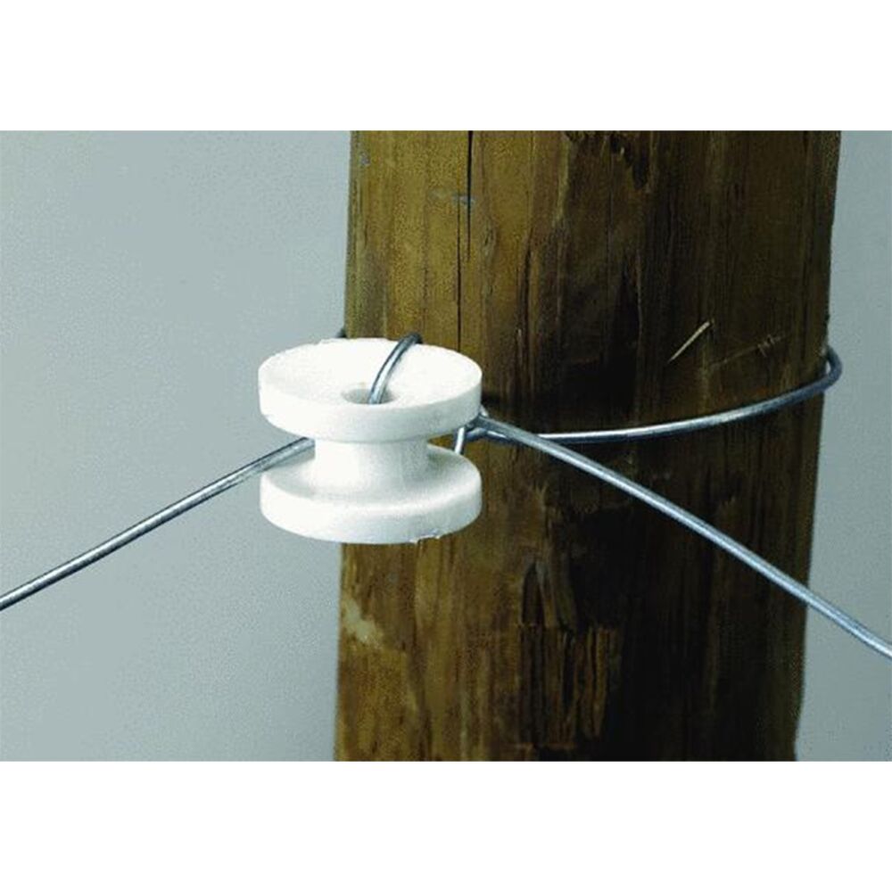 image of Insulator, Large Corner Knob, White, 10 count