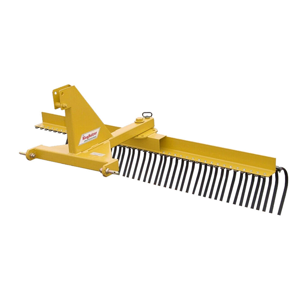 image of 7-ft 42-Tine Professional Landscape Rake - Yellow
